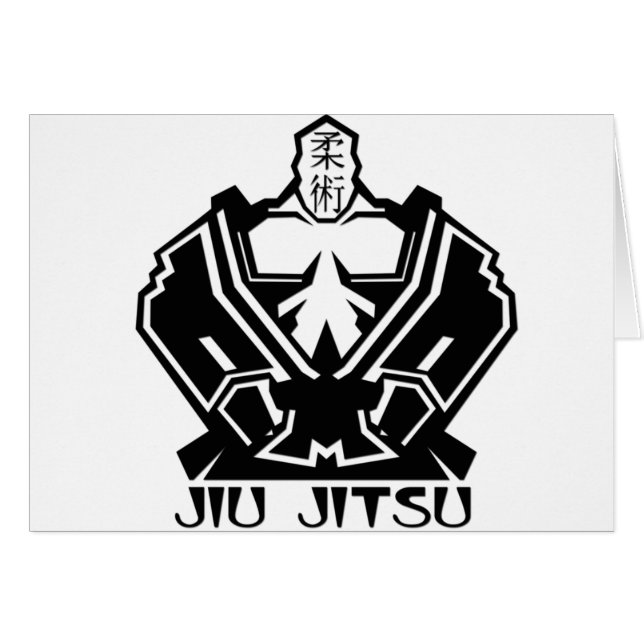 Jiu Jitsu - kämpen förbereder sig Hälsningskort (Framsidan Horizontal)