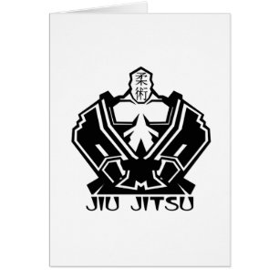 Jiu Jitsu - kämpen förbereder sig Hälsningskort