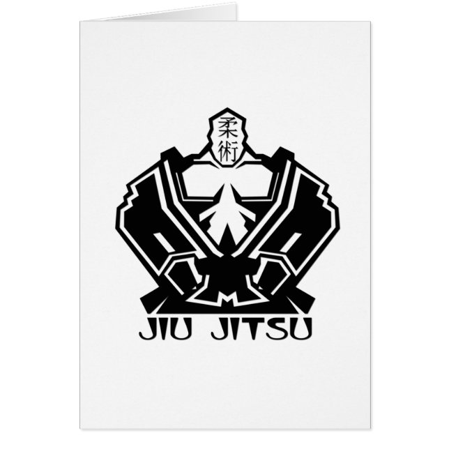 Jiu Jitsu - kämpen förbereder sig Hälsningskort (Framsidan)