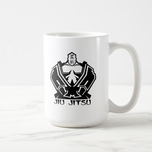 Jiu Jitsu - kämpen förbereder sig Kaffemugg (Höger)