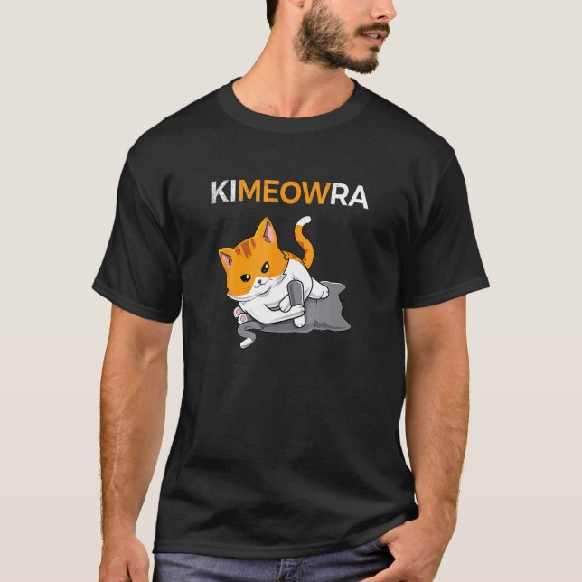 Jiu jitsu Kimura Söt Katt Rolig BJJ T Shirt (Framsida)