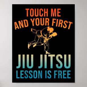 Jiu Jitsu Konst För Män Kvinnor Brasiliansk Jujits Poster