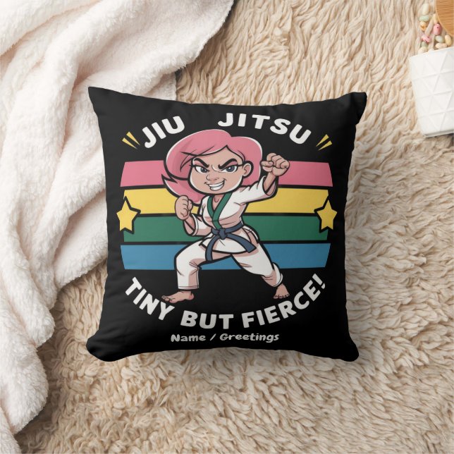 Jiu Jitsu Liten Men Vild Förstärk Flickors Självfö Kudde (Filt)