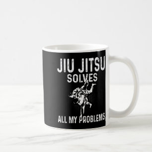 Jiu Jitsu löser problem - Rolig brasiliansk Jiu Kaffemugg