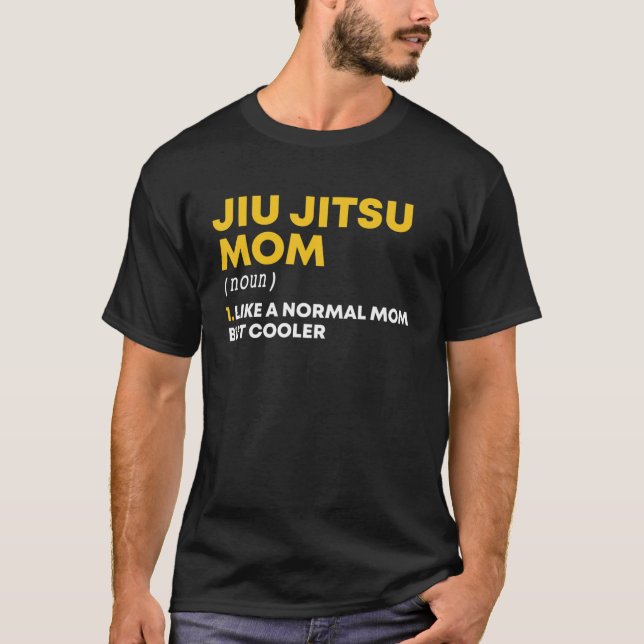 Jiu Jitsu Mamma Cooler Coola Combat BJJ MMA Brazil T Shirt (Framsida)