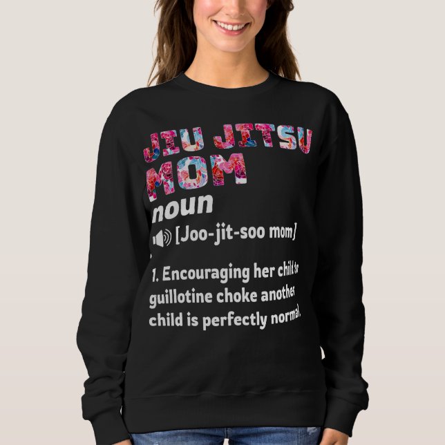 Jiu Jitsu Mamma Definition Blommigt T Shirt (Framsida)