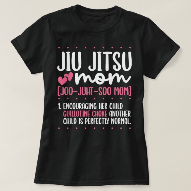 Jiu Jitsu Mamma Jiujitsu BJJ Brazilian Jiu Jitsu T Shirt (Design framsida)