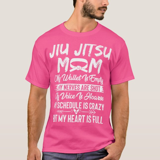 Jiu-Jitsu Mamma mitt hjärta är Fullt T Shirt (Framsida)