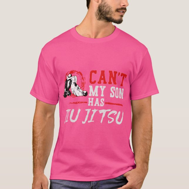Jiu Jitsu Mamma Mor Son Cant Min son har Jiu Jitsu T Shirt (Framsida)