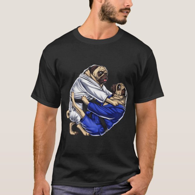 Jiu-Jitsu Mopsar T Shirt (Framsida)