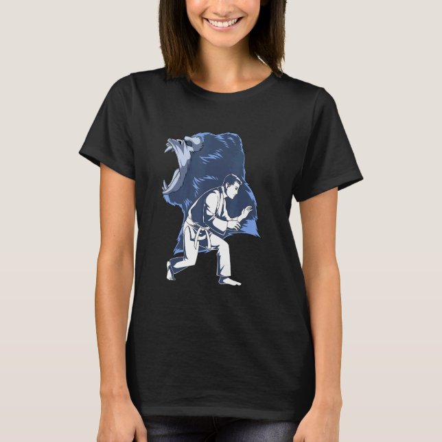 Jiu Jitsu och Grappling Gorilla T Shirt (Framsida)
