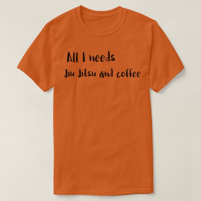 Jiu Jitsu och kaffe 18 T Shirt (Design framsida)