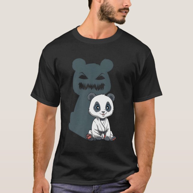 Jiu Jitsu Panda Brazilian Jiu Jitsu Grappling T Shirt (Framsida)