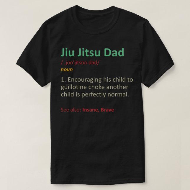 Jiu Jitsu Pappa 1 T Shirt (Design framsida)