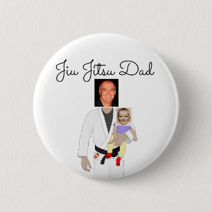 Jiu Jitsu Pappa Anpassningsbar Foton och handskriv Knapp