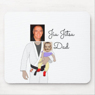 Jiu Jitsu Pappa Anpassningsbar Foton och handskriv Musmatta