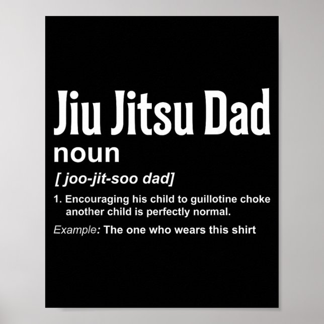 Jiu-Jitsu Pappa Definition BJJ Brasiliansk Jui Jit Poster (Framsidan)
