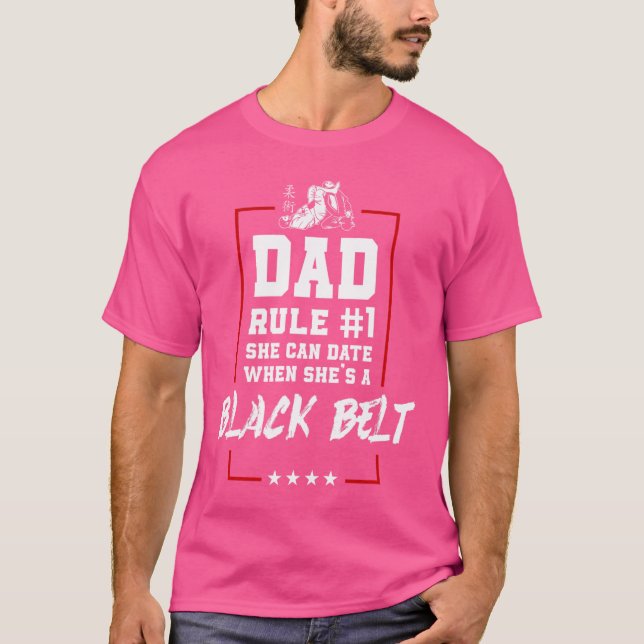 Jiu Jitsu Pappa Far dotter Pappa Artikel 1 Hon kan T Shirt (Framsida)