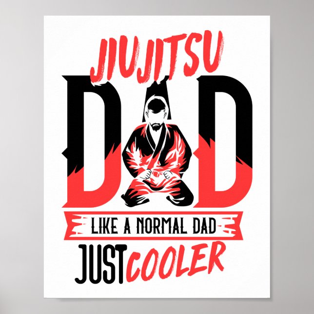 Jiu Jitsu Pappa som ett normalt Pappa, bara Cooler Poster (Framsidan)