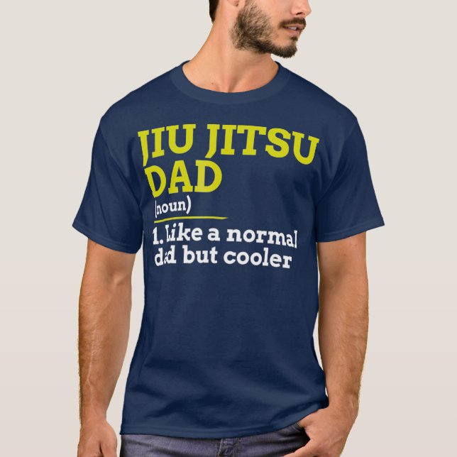 Jiu Jitsu Pappa som ett normalt Pappa men kolergif T Shirt (Framsida)