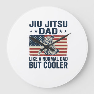 Jiu Jitsu Pappa Vintage Flag T-Shirt Design_1 Stor Klocka