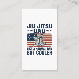 Jiu Jitsu Pappa Vintage Flag T-Shirt Design_1 Visitkort