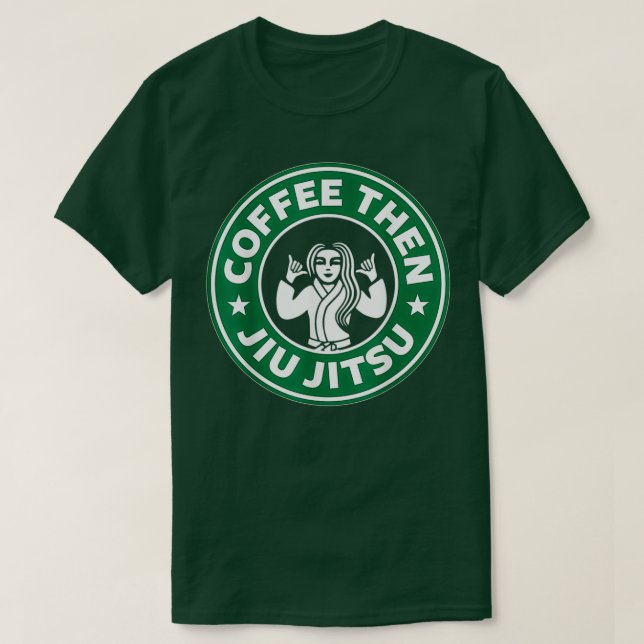 Jiu Jitsu s Coffee Älskare Manar Kids Boys BJJ MMA T Shirt (Design framsida)