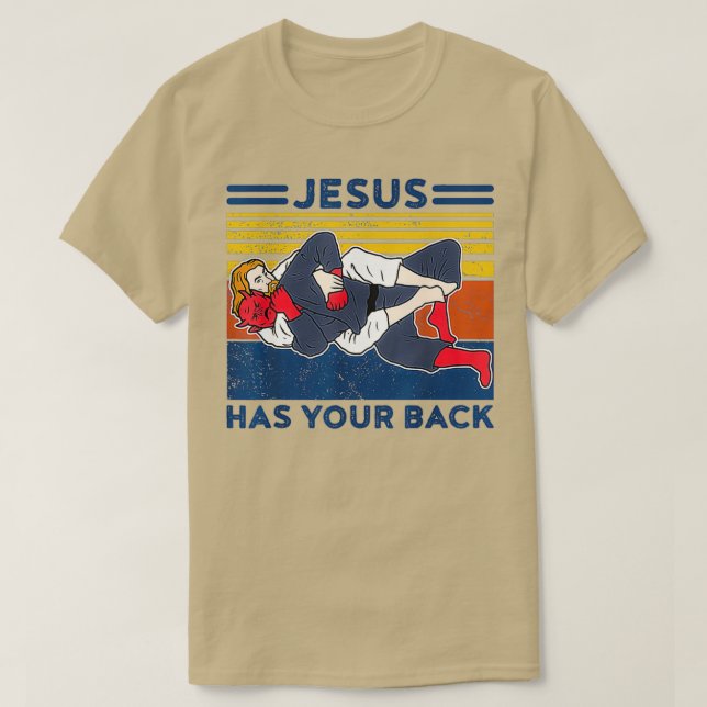 Jiu jitsu s jesus har din manar bjj mma t shirt (Design framsida)