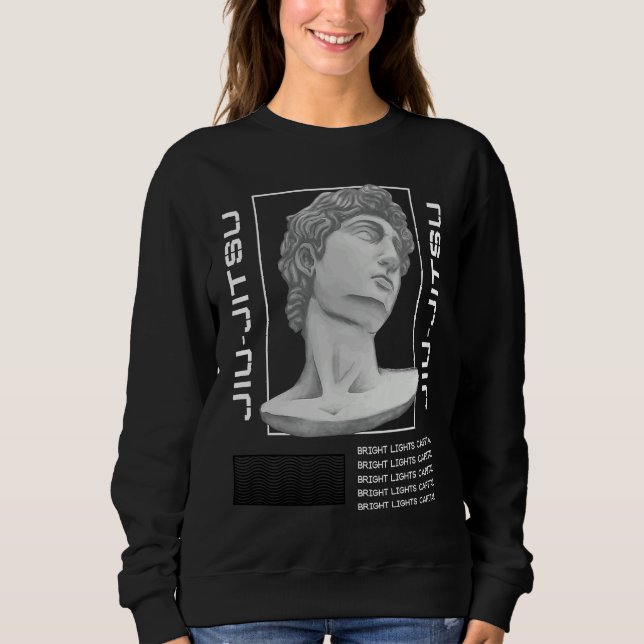 Jiu Jitsu Statue Head MMA Wrestling BJJ Boxing T Shirt (Framsida)