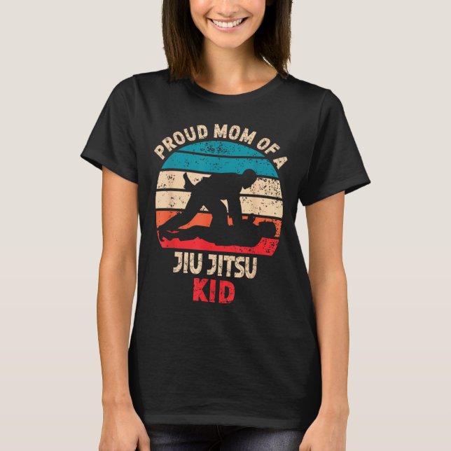 Jiu Jitsu Stolt Mamma Kampsport BJJ Barn T Shirt (Framsida)