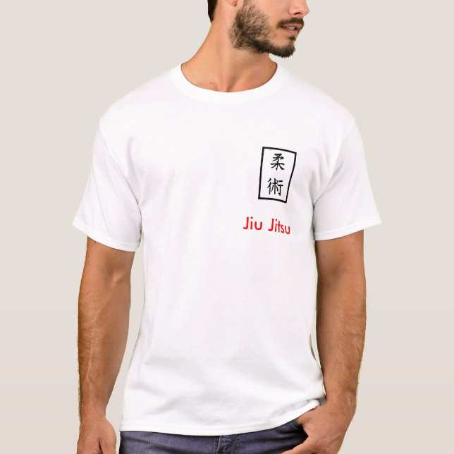 Jiu Jitsu t-skjorta - stor design på baksida Tröja (Framsida)