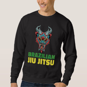 Jiu Jitsu Tiger Demon Brasiliansk Jiu Jitsu och Gr Lång Ärmad Tröja