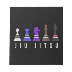 jiu jitsu träning, presentbjj med text. anteckningsblock
