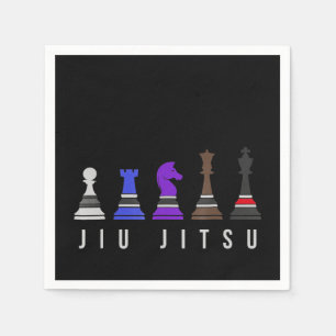 jiu jitsu träning, presentbjj med text. pappersservett
