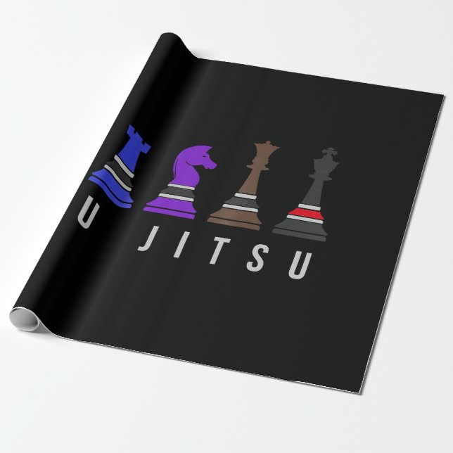 jiu jitsu    träning, presentbjj med text. presentpapper (Utrullad)