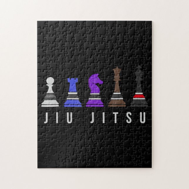 jiu jitsu    träning, presentbjj med text. pussel (Vertikal)