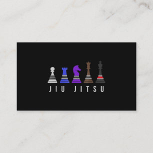 jiu jitsu träning, presentbjj med text. visitkort