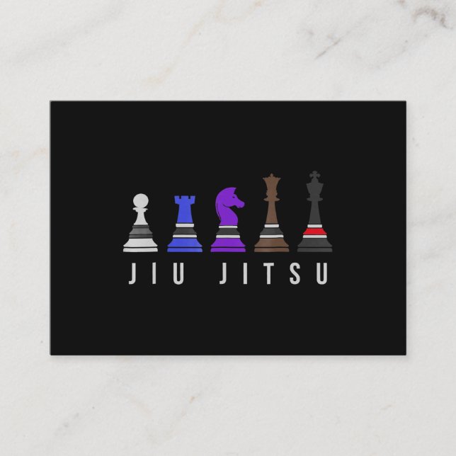 jiu jitsu träning schack, gåva bjj med text. tilläggskort (Framsida)