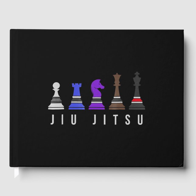 jiu jitsu träningschack, presentbjj med text. gästböcker (Framsida)