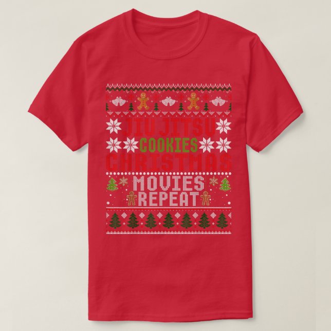 Jiu Jitsu Ugly Christmas Sweater Martial Arts Gift T Shirt (Design framsida)