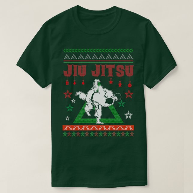 Jiu Jitsu Ugly jul Sweater 1 T Shirt (Design framsida)