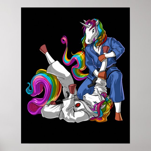 Jiu-Jitsu Unicorns Poster (Framsidan)