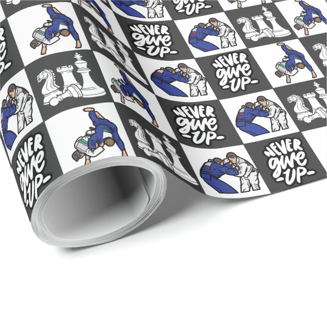 Jiu Jitsu Wrapping Papper Presentpapper (Rullad Hörn)