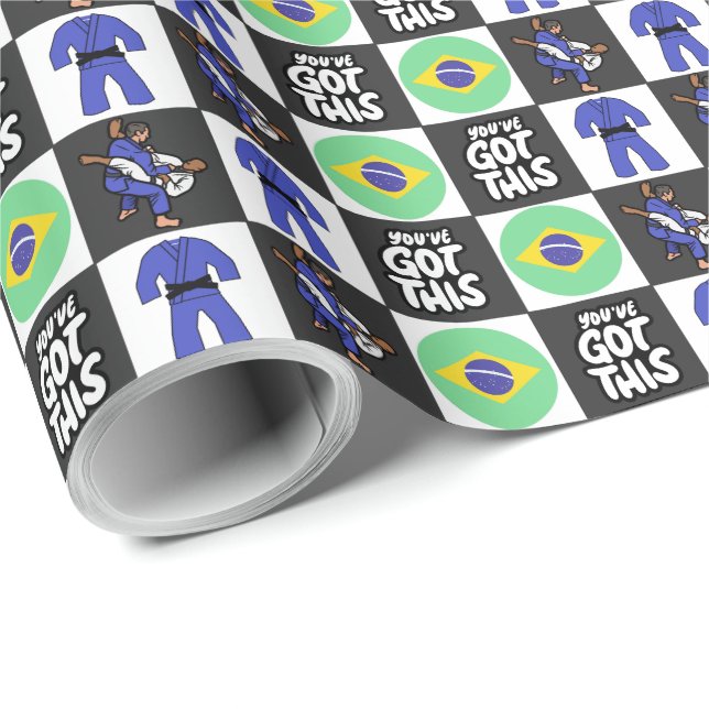 Jiu Jitsu Wrapping Papper Presentpapper (Rullad Hörn)