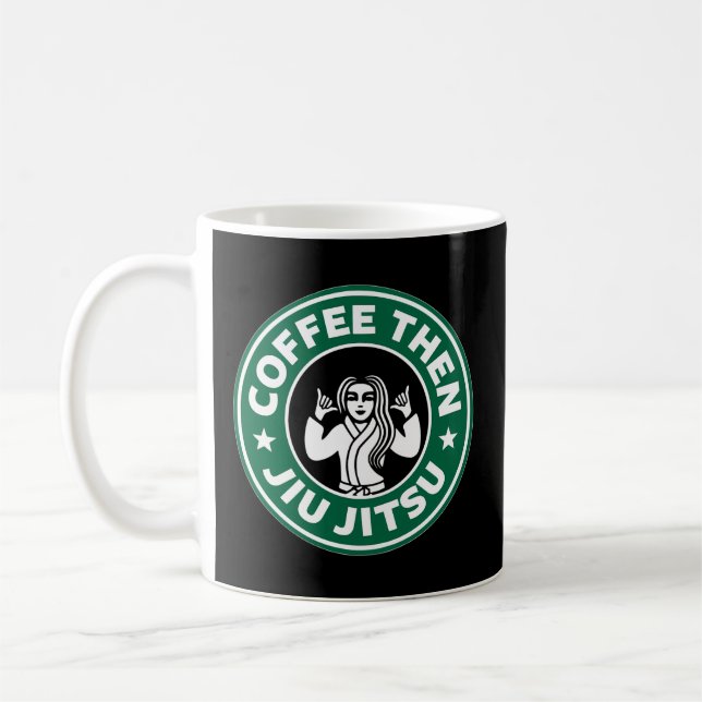 Jiu Jitsus Coffee Bjj Mma Jujitsu Kaffemugg (Vänster)