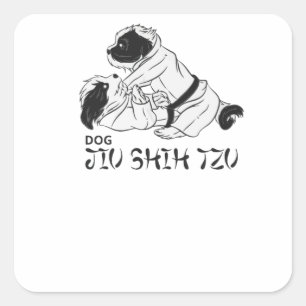 Jiu Shih Tzu Fyrkantigt Klistermärke