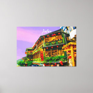 Jiufen, Taiwan - Gammal Tehus Canvastryck
