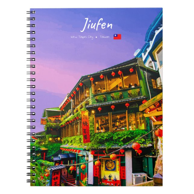 Jiufen, Taiwan - Gammalt Tehuset Anteckningsbok (Framsidan)