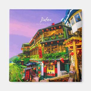 Jiufen, Taiwan - Gammalt Tehuset Magnet