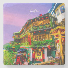Jiufen, Taiwan - Gammalt Tehuset Stenunderlägg